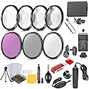 58mm Essential Camera Accessory Kit for Canon EOS Rebel SL3, SL2, 250D, 200D DSLRs with HD Filters, HD Macro Close Ups, Remote, Replacement LP-E17