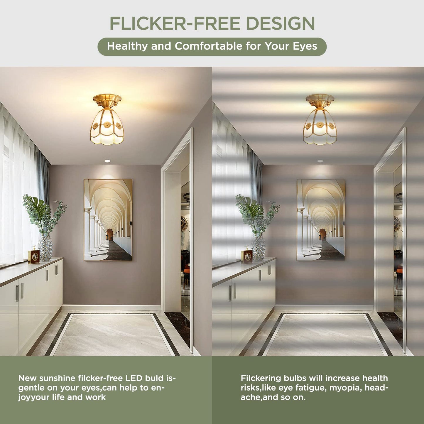 CA New Sunshine 2 Pack 40W Led Light Bulb(300W Equivalent) 5000 Lumens 5000K Daylight White Led Bulbs E26/E27 Medium Base for Indoor Outdoor Street