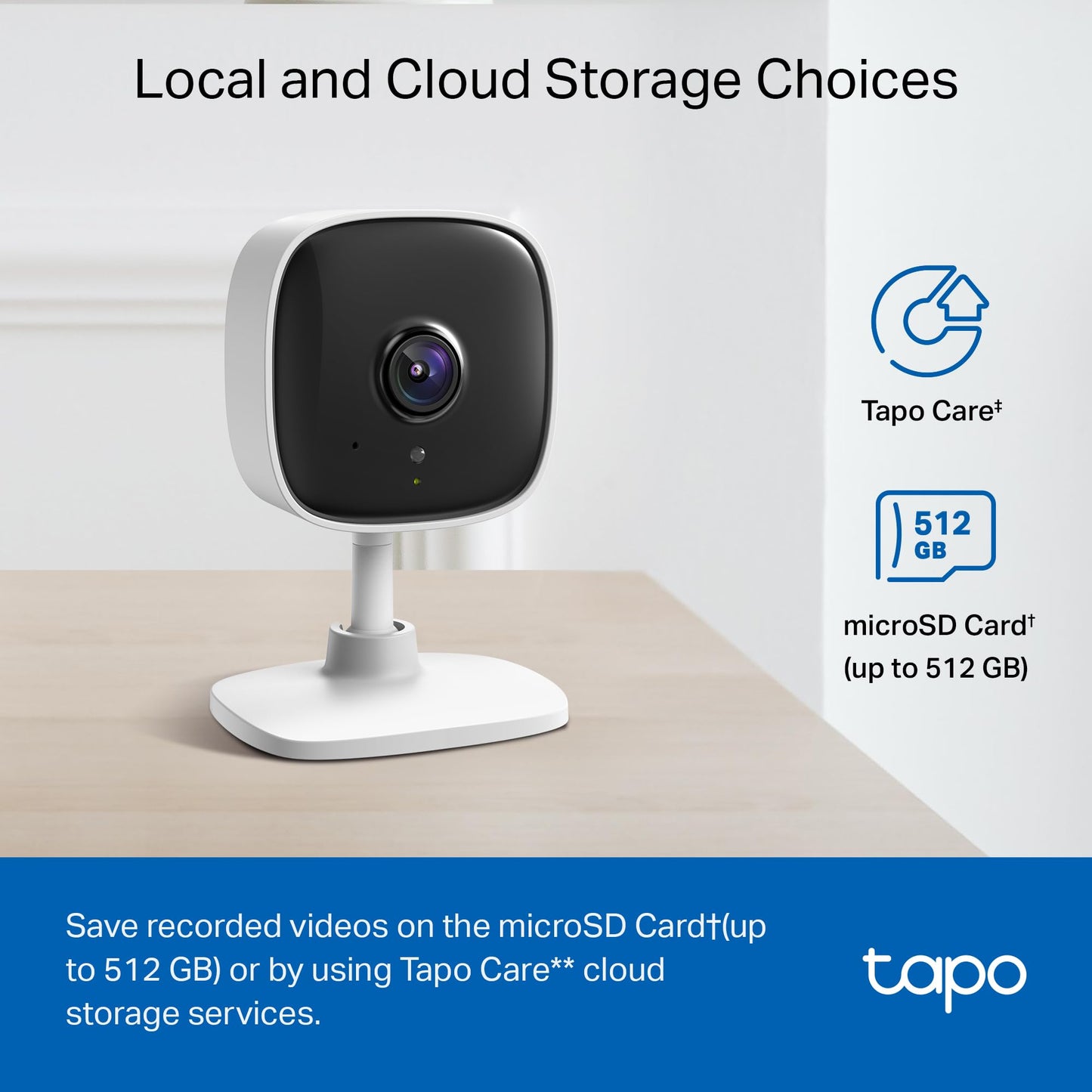 Tapo 1080P Indoor Wired Security Camera - Works as a Baby & Pet Monitor, Motion Detection, 2-Way Audio, Siren, Night Vision, Subscription-Free Local
