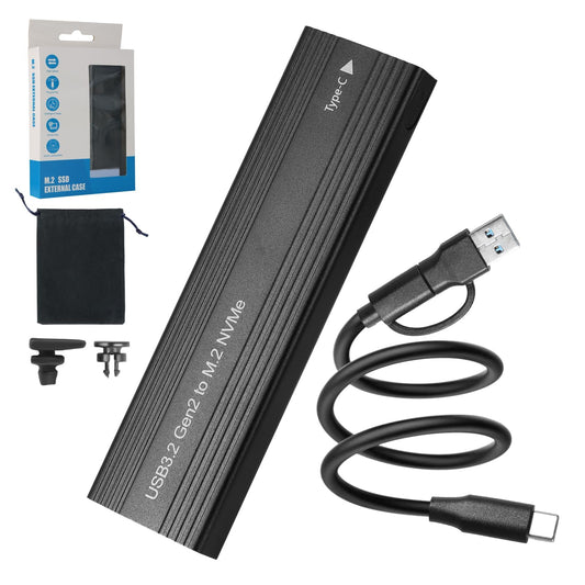 Seiyeje M2 SSD Enclosure, USB 3.2 to SATA Adapter, 10Gbps High-Speed Data Transfer, Tool-Free Installation, Compatible with 2230/2242/2260/2280 M.2