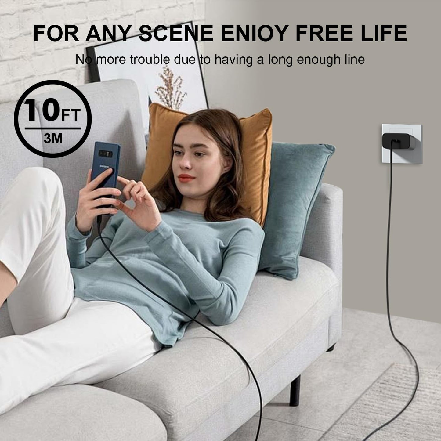 45W Fast Charger USB C Compatible with Samsung Charger with 10FT Type C Charging Cable Compatible with Samsung Galaxy S25 Ultra/S25+/S25/S24