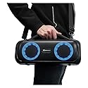 Rockville Go Party D4 30W Portable LED Bluetooth Speaker, Deep Bass, IPX5 Water Resistant, TWS Linking, Long Battery Life, Perfect for Parties