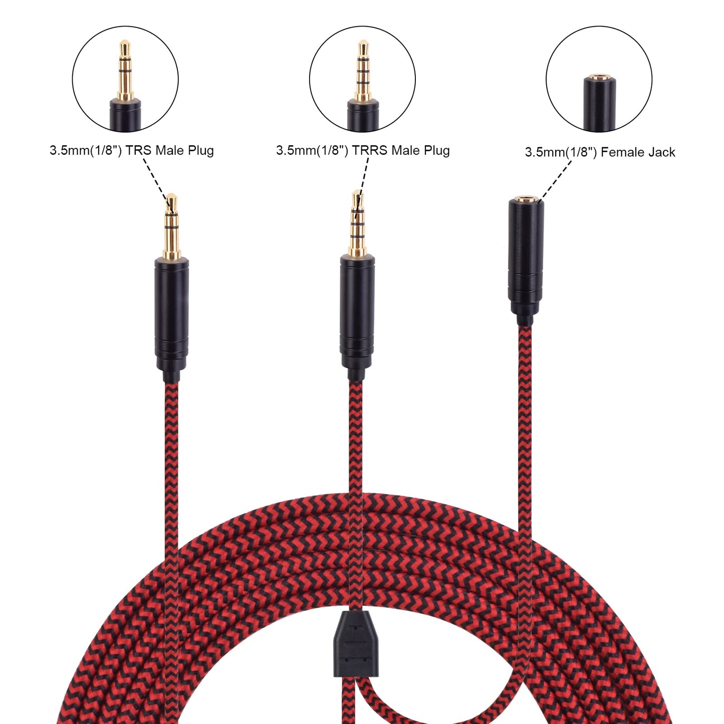 Sqrgreat 6.9ft Red HD60 S Chat Link Audio Cable for Elgato HD60 Series, PS5/PS4/Xbox One/X/S & PC, 1 Count