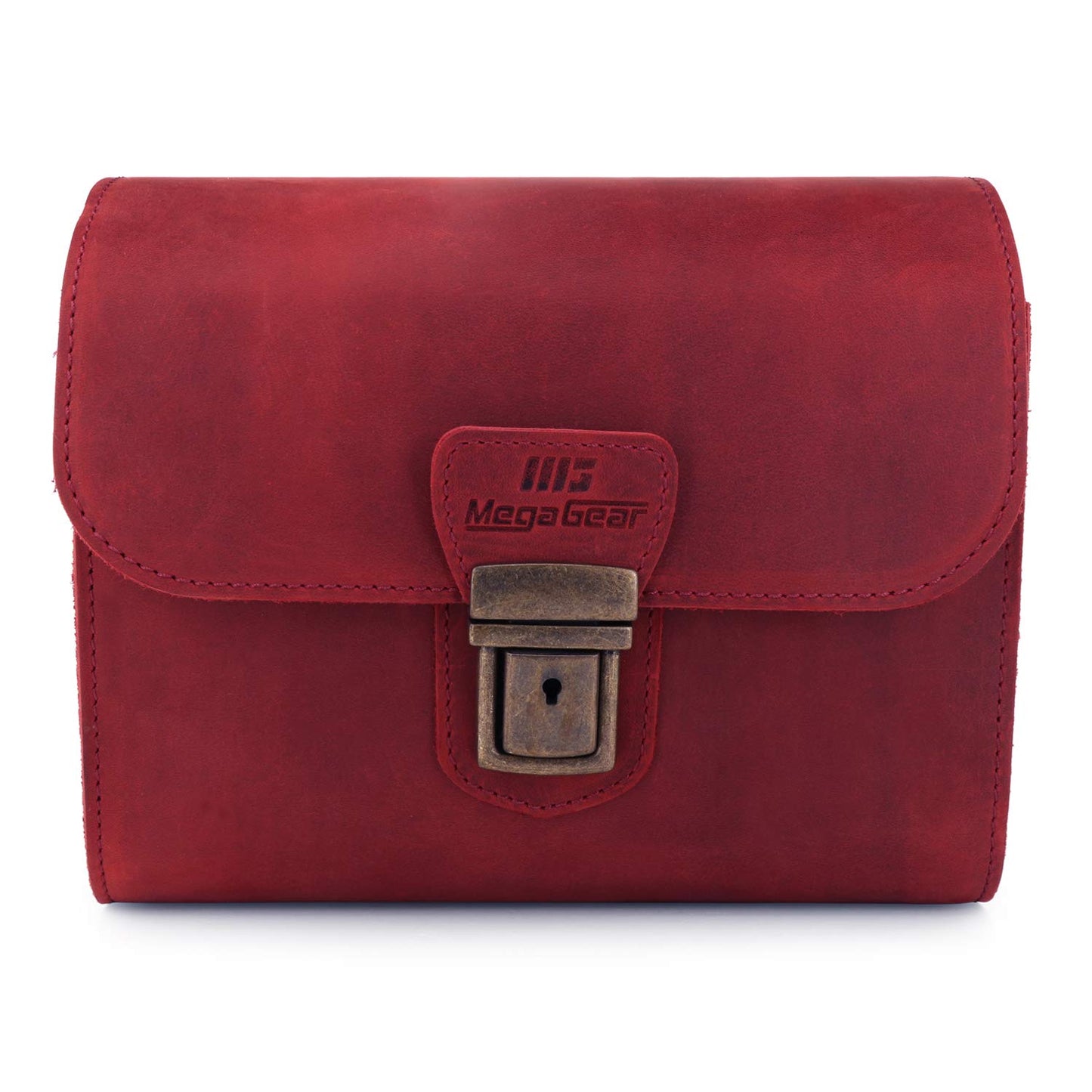 MegaGear Pebble Genuine Leather Camera Messenger Bag for Mirrorless, Instant and DSLR Cameras