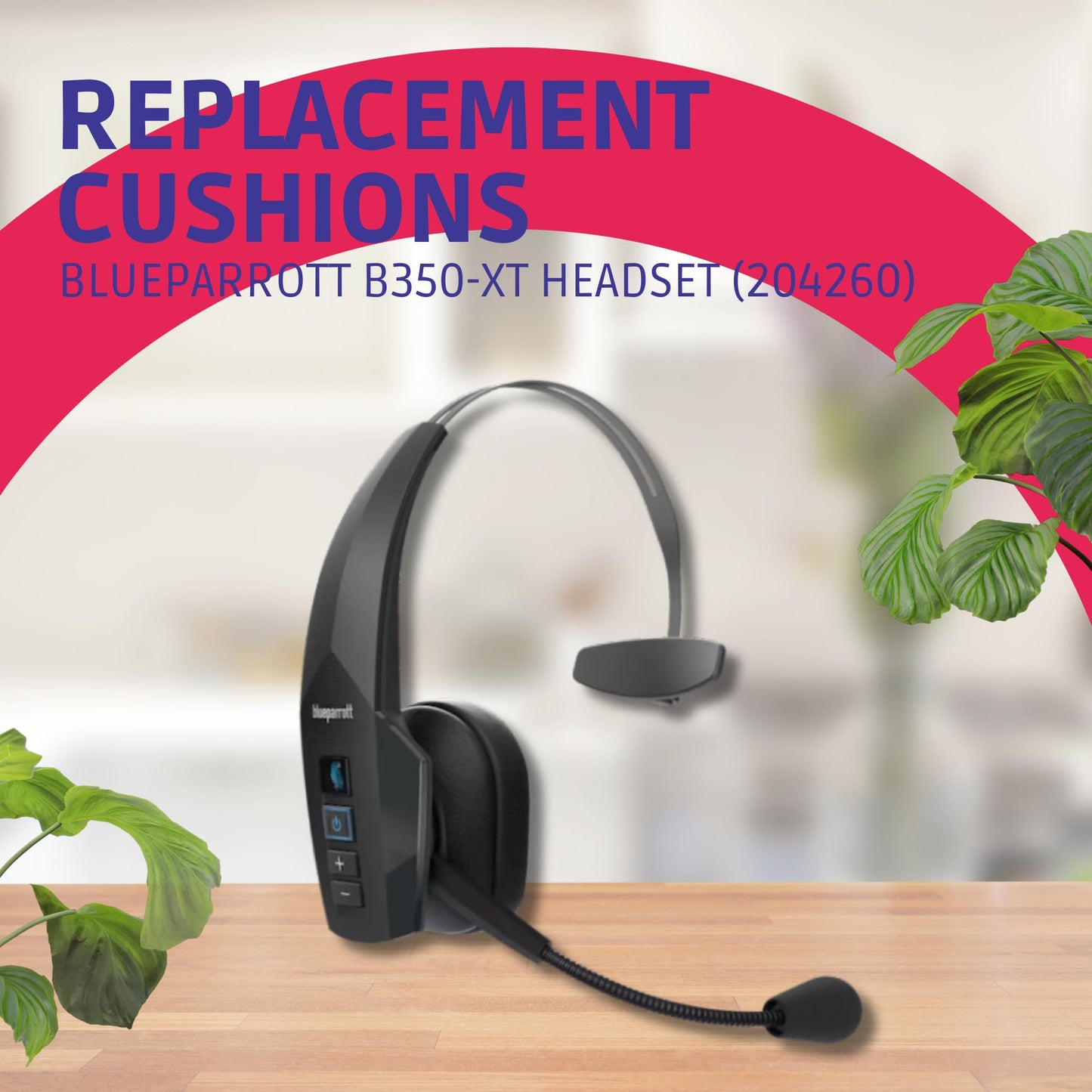 Ear Cushions Kit Made for BlueParrott B450 XT - Extra-Thick Memory-Foam Cushion for All Day Comfort Restores Original Headset Comfort - Ideal for High