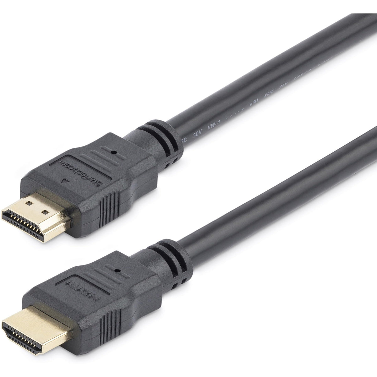 StarTech.com 1 ft High Speed HDMI Cable - Ultra HD 4k x 2k HDMI Cable - HDMI to HDMI M/M - 1ft HDMI 1.4 Cable - Audio/Video Gold-Plated (HDMM1) Black