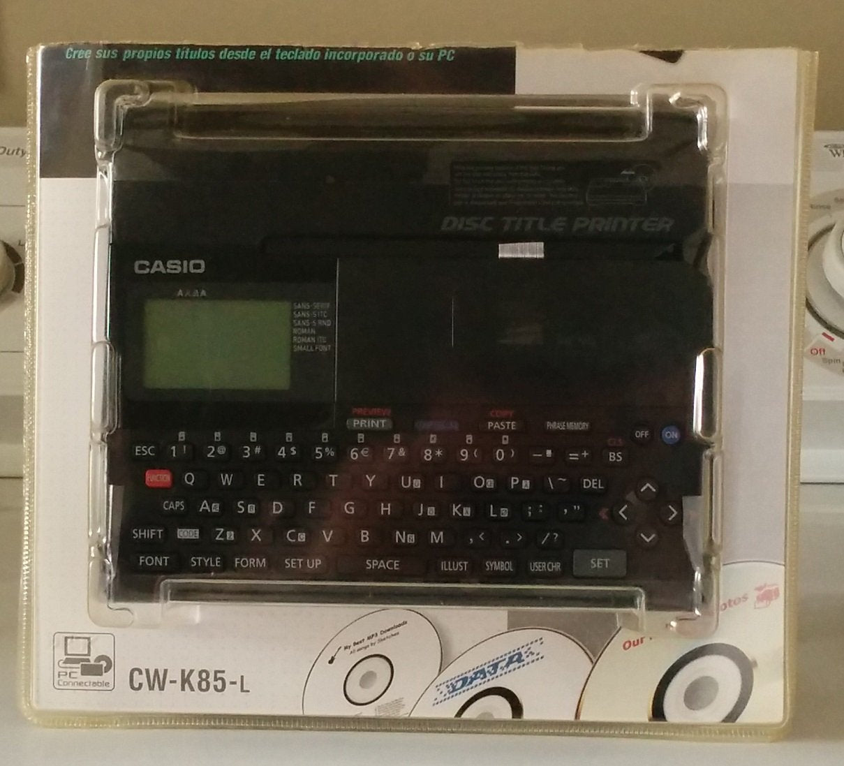 Casio CW-K85 Disc Title Printer with Keyboard