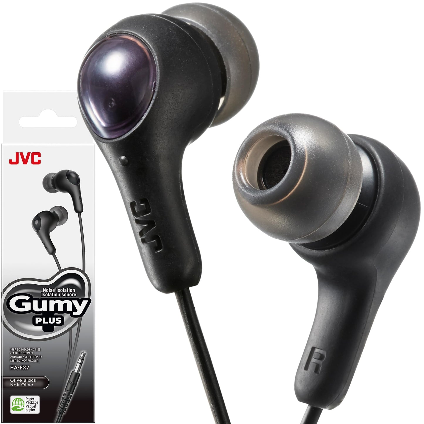 JVC Gumy HAFX7BN in Ear Earbud Headphones, Black