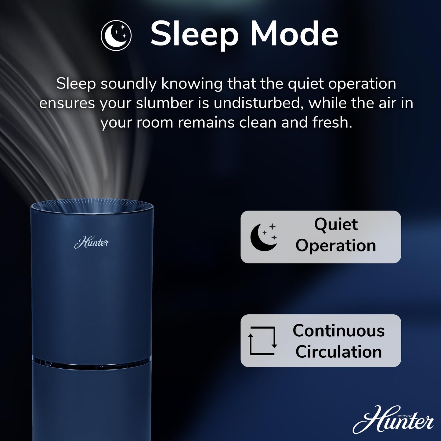 Hunter HP670 Digital Tall Tower Air Purifier for Home and Bedroom, Graphite