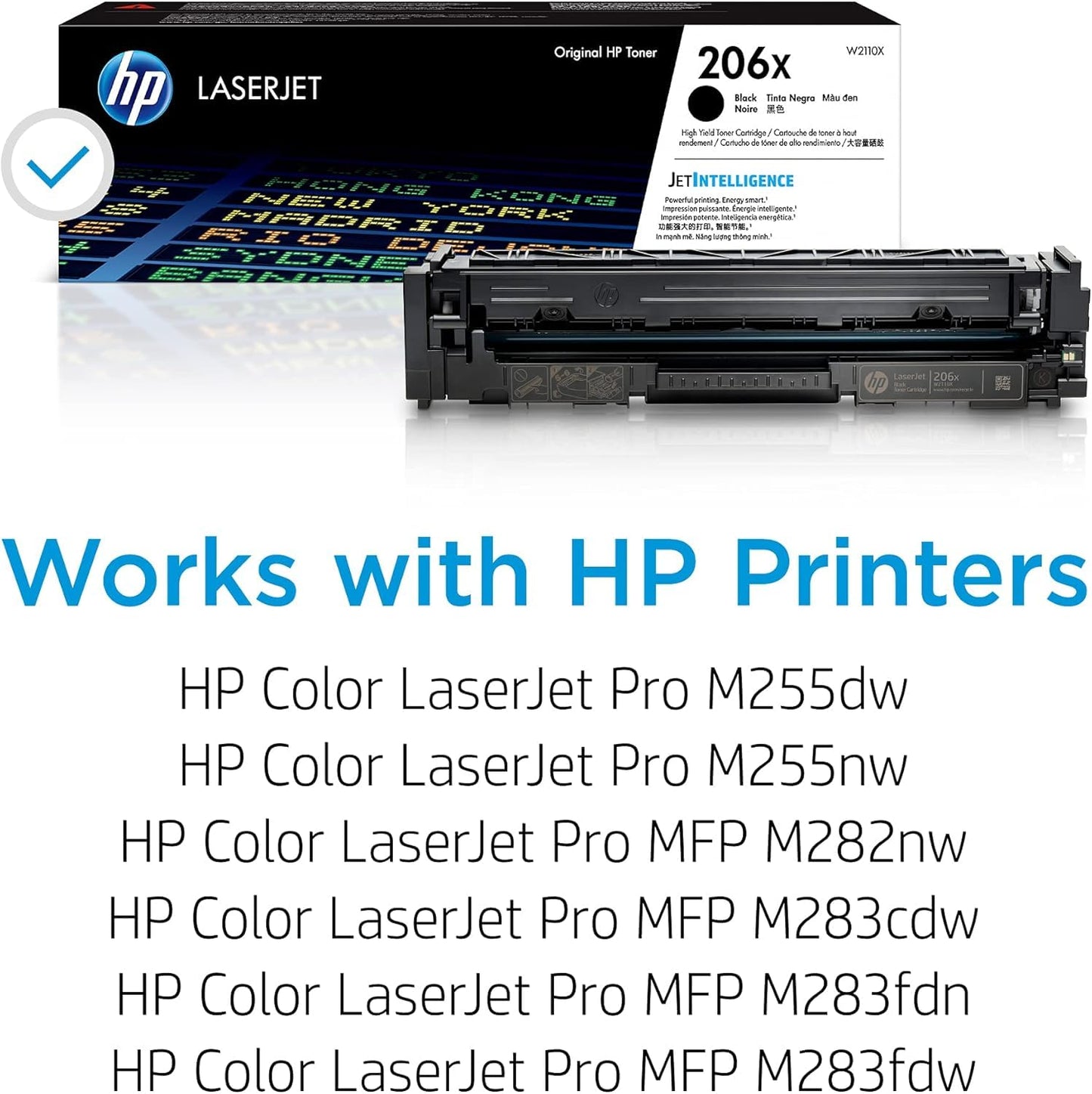 HP 206X (W2110XQ1) Original Cartridge Toner CMYK 4-Pack for M255/M282/M283