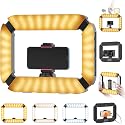Smartphone Video Rig PICTRON U200 Handheld LED Ring Light Selfie Light Phone Video Stabilizer for Camera, Smartphone, Action Camera, YouTube, Setup