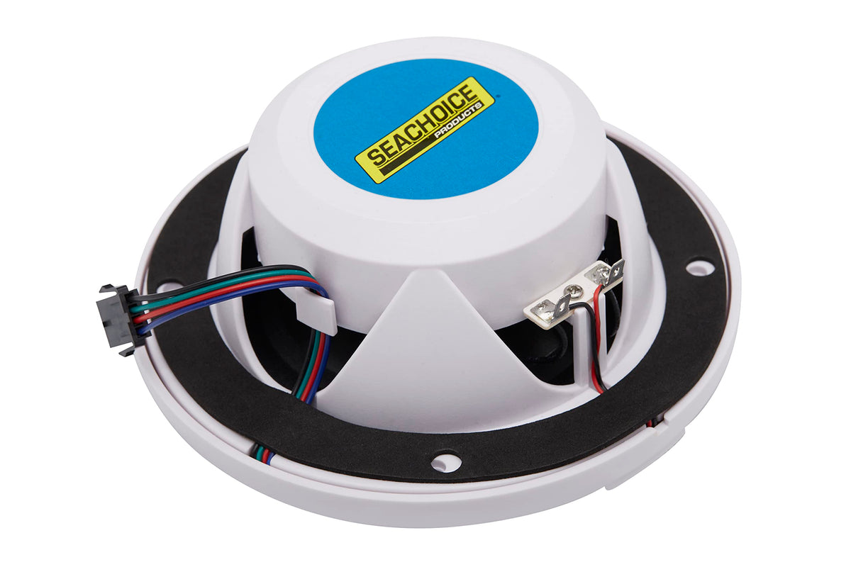 SEACHOICE 5-1/4" 150 Watt, 2-Way LED Speakers, White