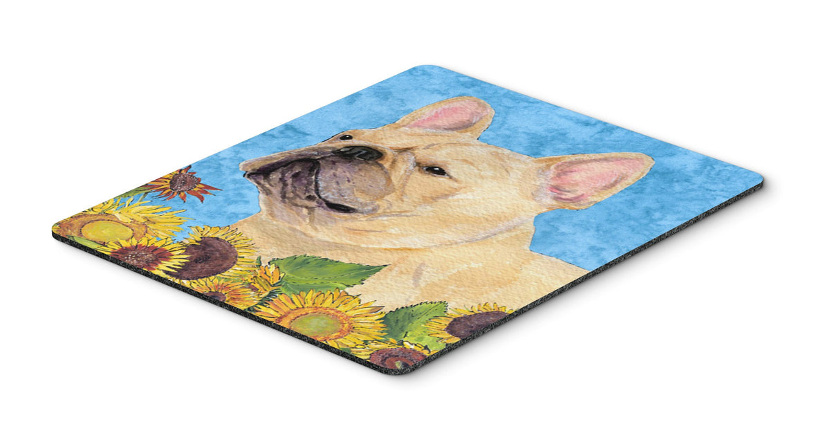 Caroline's Treasures SS4118MP French Bulldog in Summer Flowers Mouse Pad, Hot Pad or Trivet for Home Office Gaming Working Computers Laptop Mouse