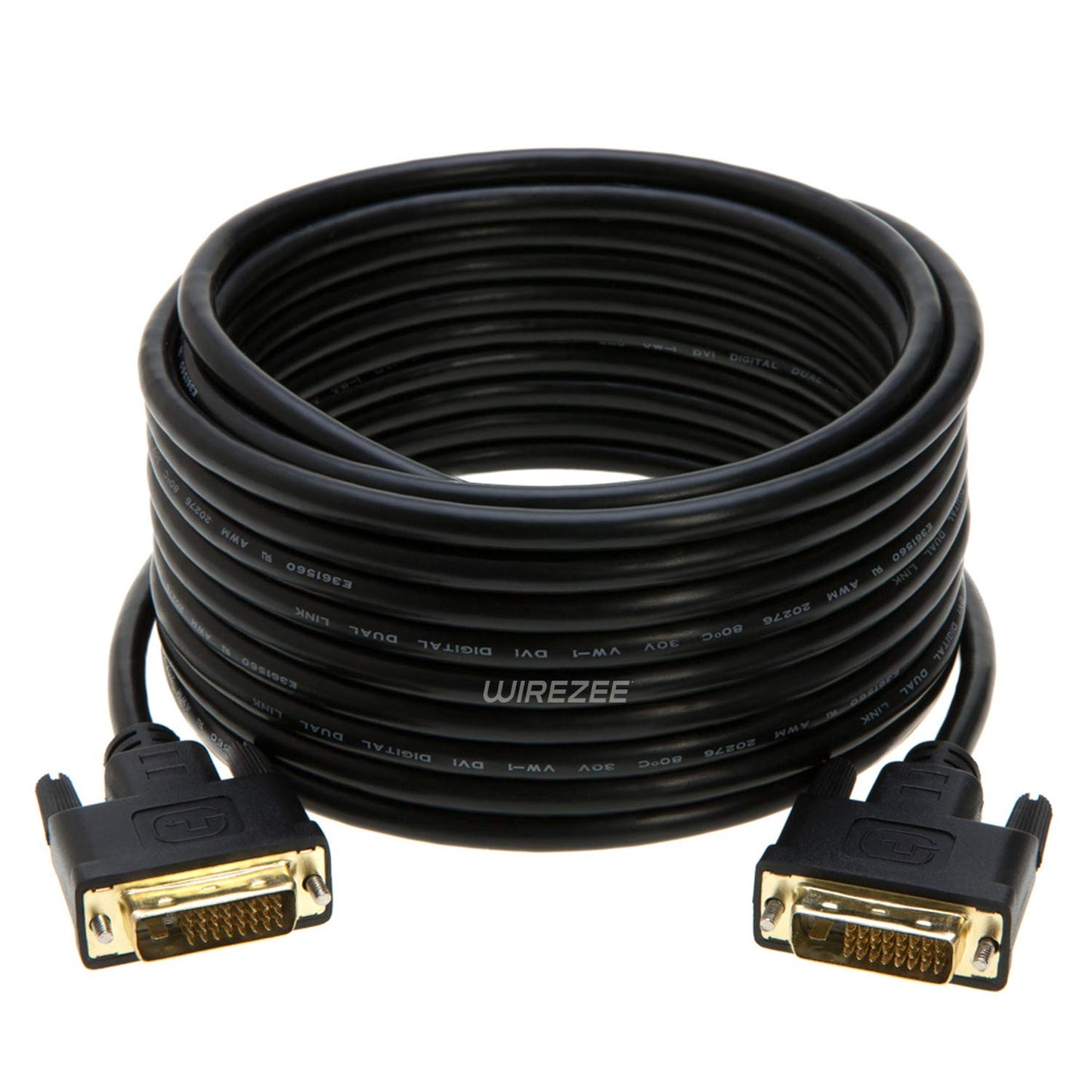 DVI-D Cable Dual Link DVI to DVI Male Wire 24+1 Pin 3ft 6ft 10ft 15ft 25ft (15FT)