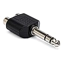 Hosa GPR-484 Adaptor, Dual RCA to 1/4 Inch TRS