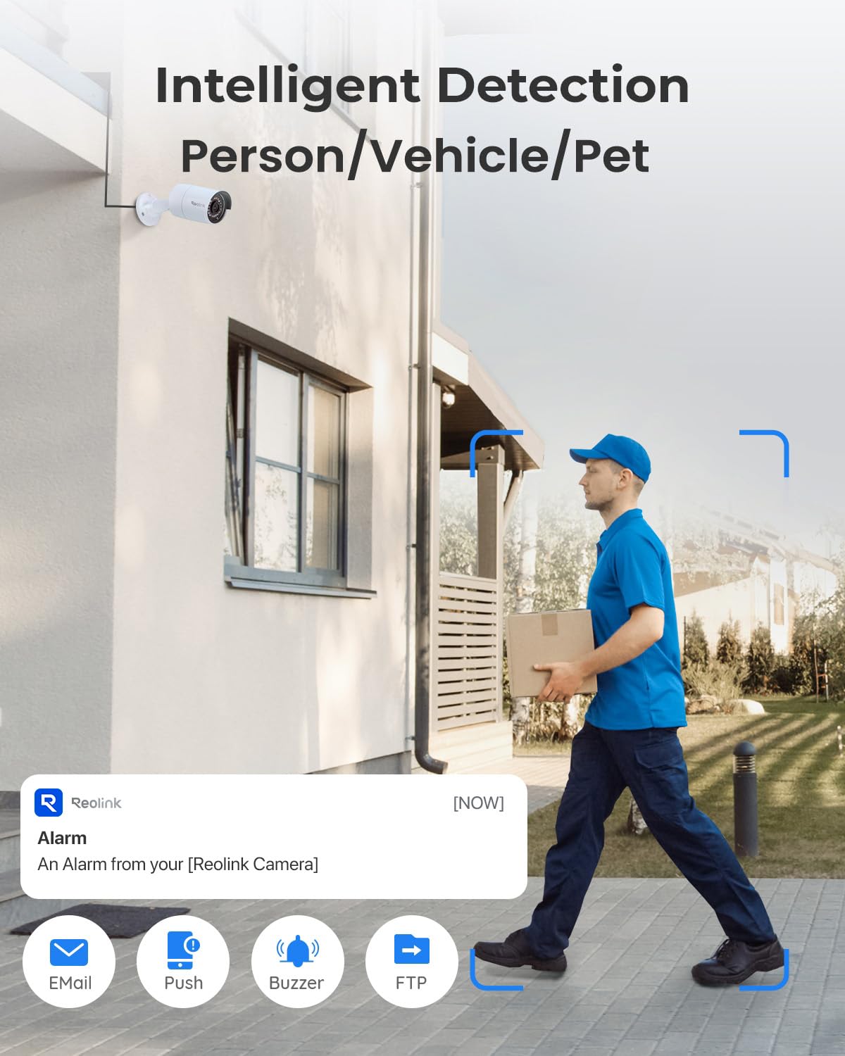 REOLINK 16CH 5MP Home Security Camera System, 8pcs Wired Outdoor PoE IP Cameras with Person/Vehicle/Pet Detection, 8MP 16CH NVR with 4TB HDD for 24-7
