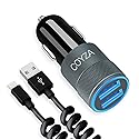 [MFi Certified] COYZA 4.8A Fast Car Charger Adapter, for iPhone 14/13/12/11/Pro Max/Pro/Mini/X/XS/XS MAX/XR/SE 2020/8 Plus/8/7 Plus/7/6s/6/5/SE, Dual