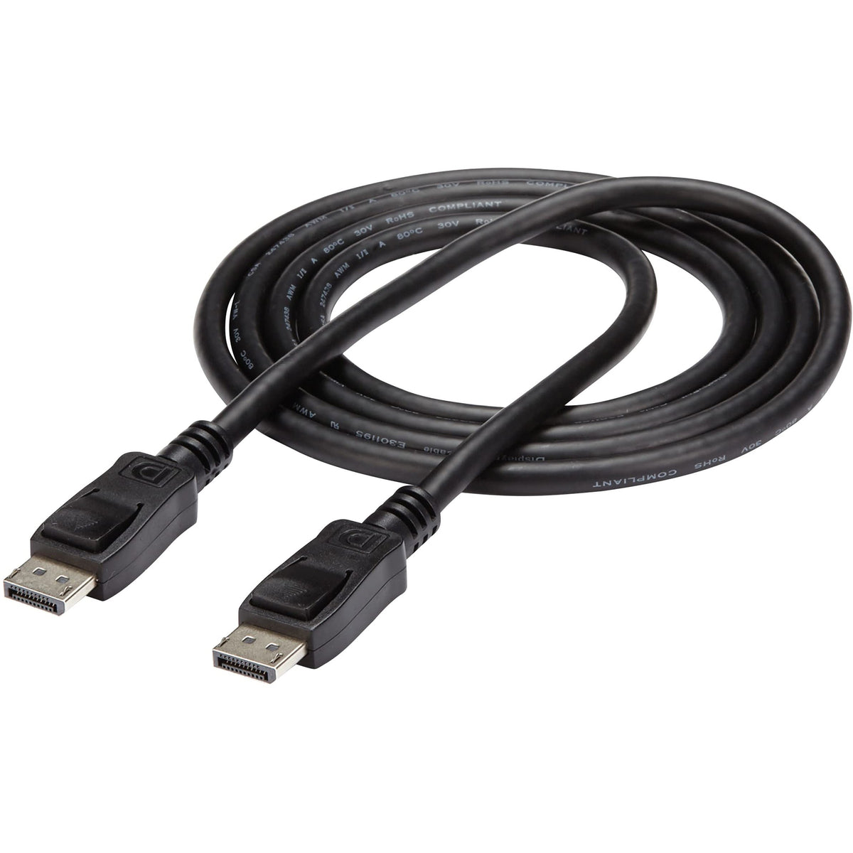 StarTech 6ft DisplayPort 1.2 Cable, 4K 60Hz, VESA Certified (DISPLPORT6L)