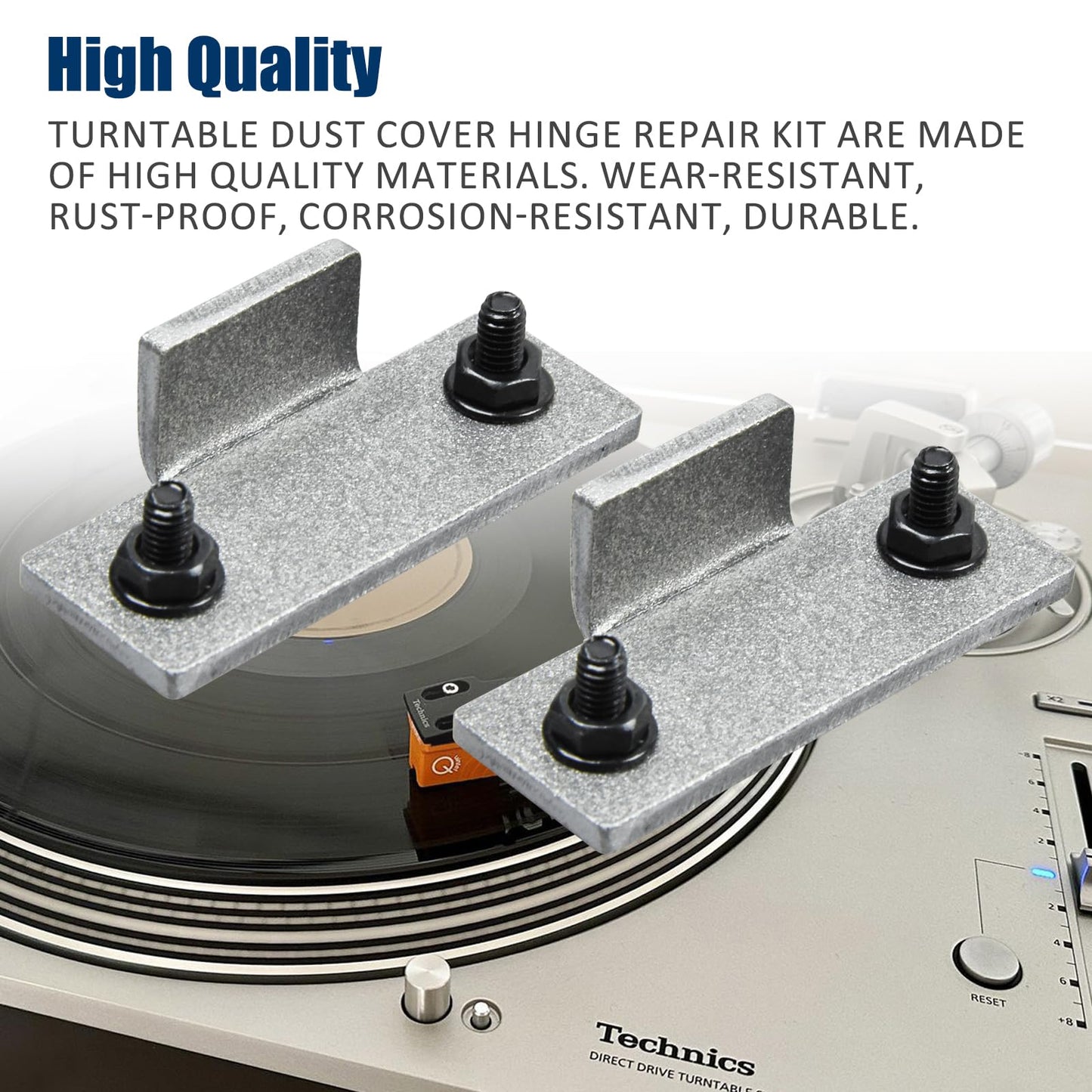 Dust Cover Hinge Repair Kit Compatible with Technics Turntables SL-D2 3200 B2 Q2 D3 1 Pair