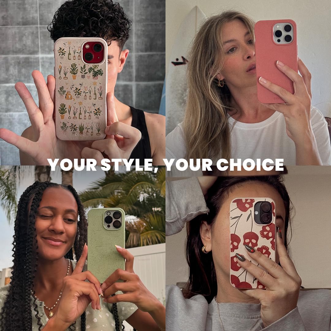 Pela | Phone Case Compatible with iPhone 16 Pro | Limited Edition | Compatible with MagSafe | Cute Eco Friendly | Blue Reflections