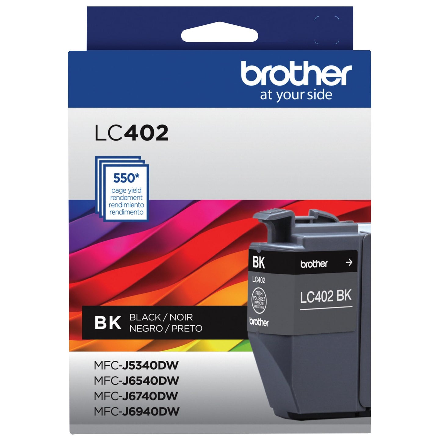 Brother Genuine LC402BK Standard Yield Black Ink Cartridge