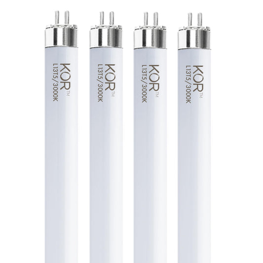 KOR 4-Pack T5 LED Light Bulbs, F13T5 Direct Replacement, 9W, 21 Inch