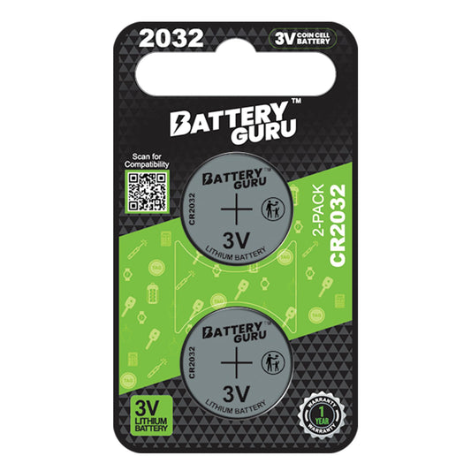 Tesla Gear Key Battery Replacement for Chevy Cruze (2011-2020 Cruze Remote Battery CR2032 3V Pack of 2) Powered by BatteryGuru