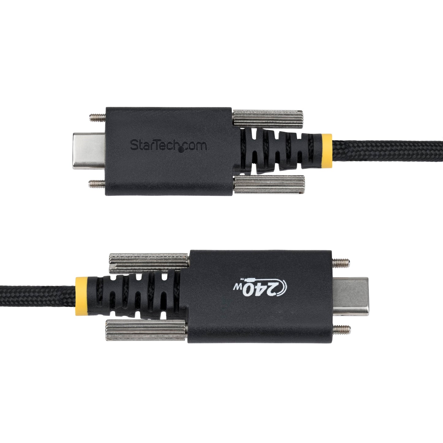 StarTech.com 6ft (2m) USB-C Charging Cable, Durable and Ultra-Flexible, Side Screw Locking, 240W (5A) PD EPR, USB 2.0 Laptop Charger Cable, USB-IF
