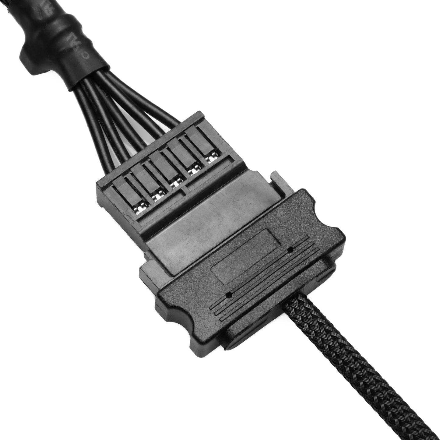 CRJ Slimline SATA Power Adapter Cable - 12-inch (30cm), Black Sleeved - Power 6-Pin Slimline Disk Drives with a 15-Pin SATA Power Supply Connector