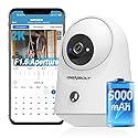 GENBOLT 2K WiFi Indoor House Security Camera Wireless, Pan Tilt Pet Camera with 5000mAh Battery Powered, IP Camera CCTV Nanny Dog Cam Baby Monitor