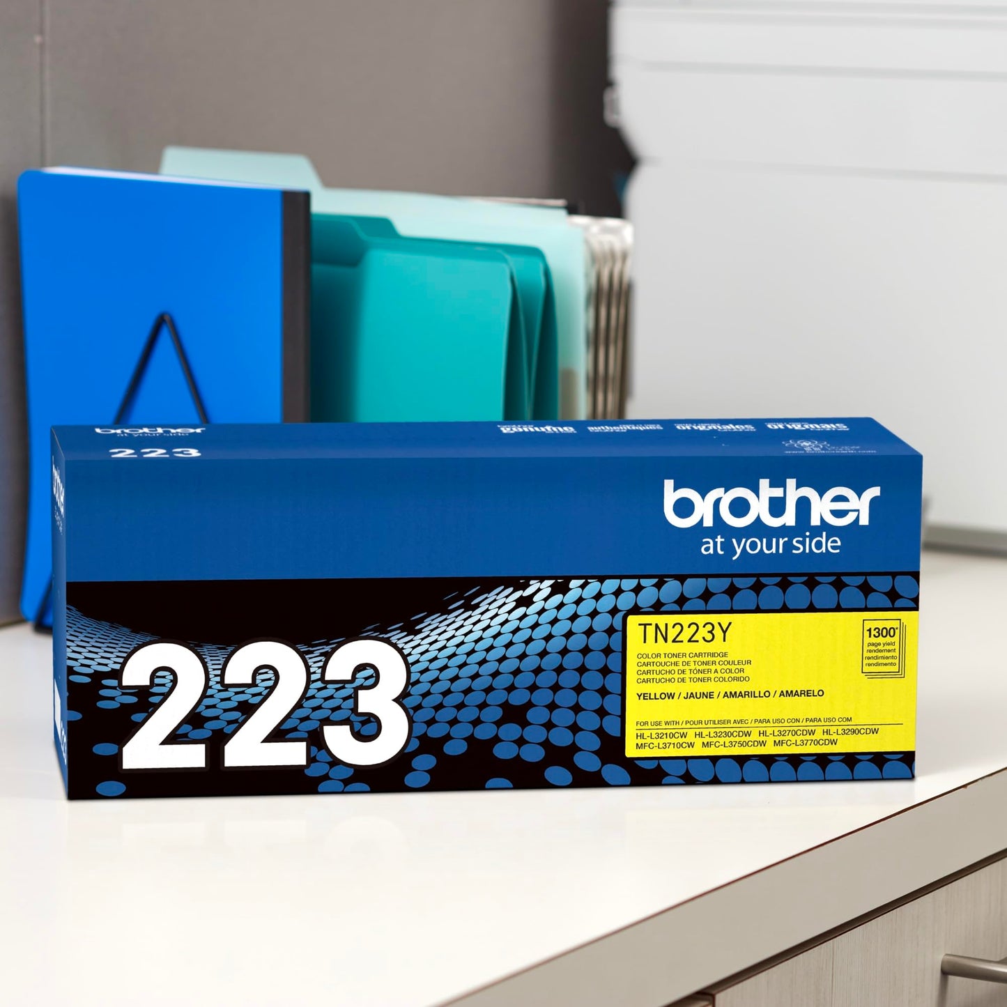 Brother Genuine TN223Y, Standard Yield Toner Cartridge, Replacement Yellow Toner, Page Yield Up to 1,300 Pages, TN223, Amazon Dash Replenishment