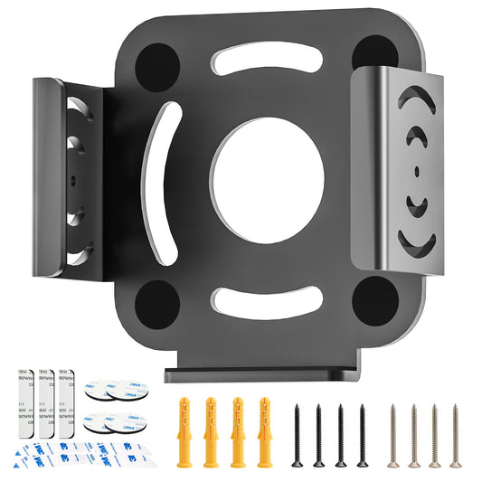 nymus Mount for Mac mini M4/M4 Pro 2024, Under Desk or Wall Mount Compatible with Mac Studio, Black Metal Holder with Anti-Scratch Pad, Mac mini