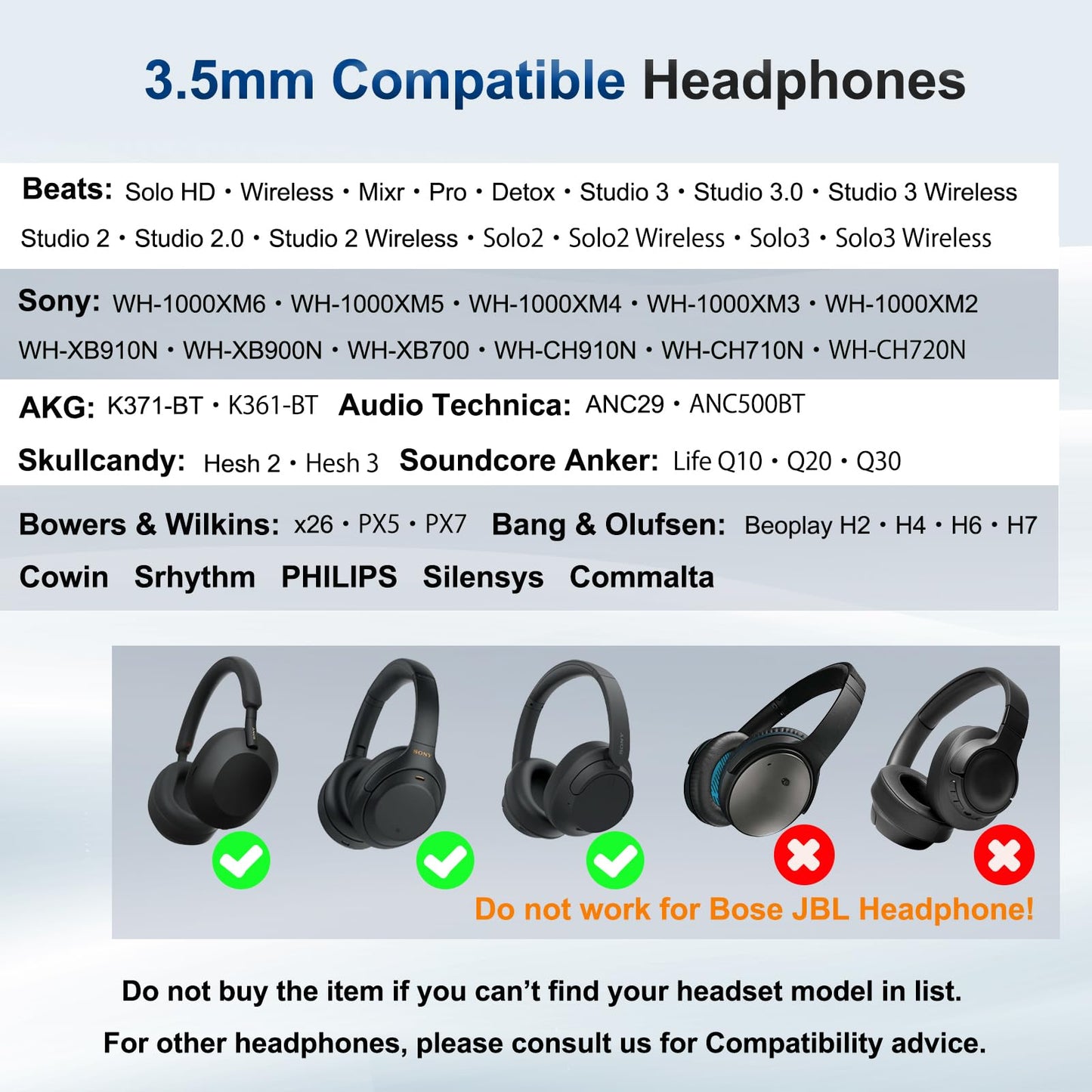 Replacement Audio Cable for Beats Headphones Wire 3.5mm to 3.5mm Aux Cord Compatible with Beats Solo2 Solo3 Studio3 Wireless HD Pro by Dr. Dre Sony…