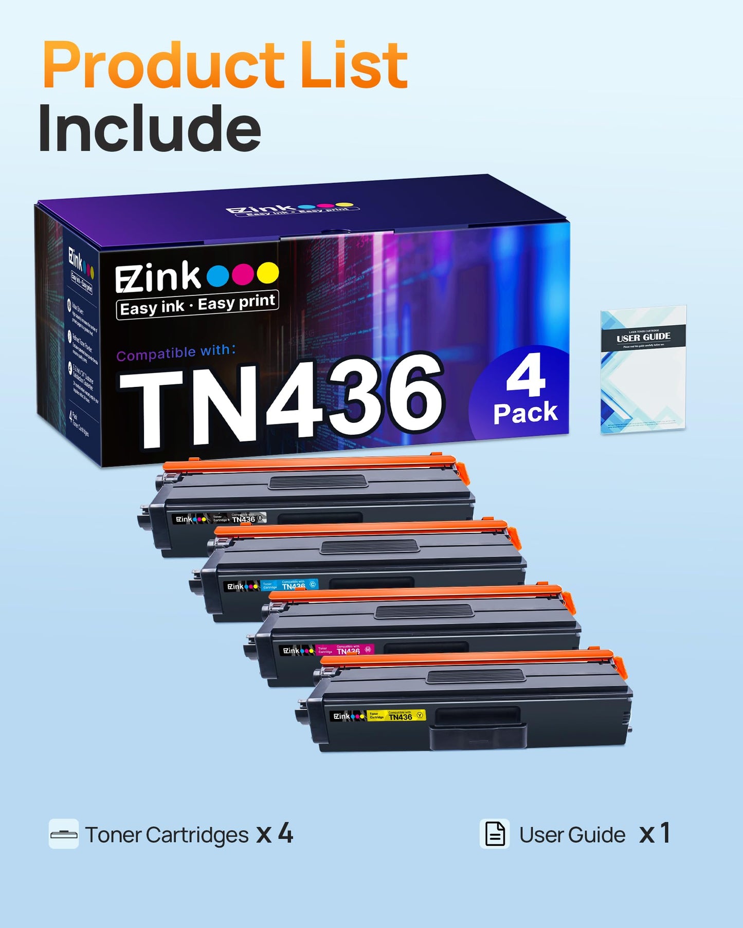 E-Z Ink TN436 Toner Cartridge Compatible for Brother TN436 TN-436 Toner