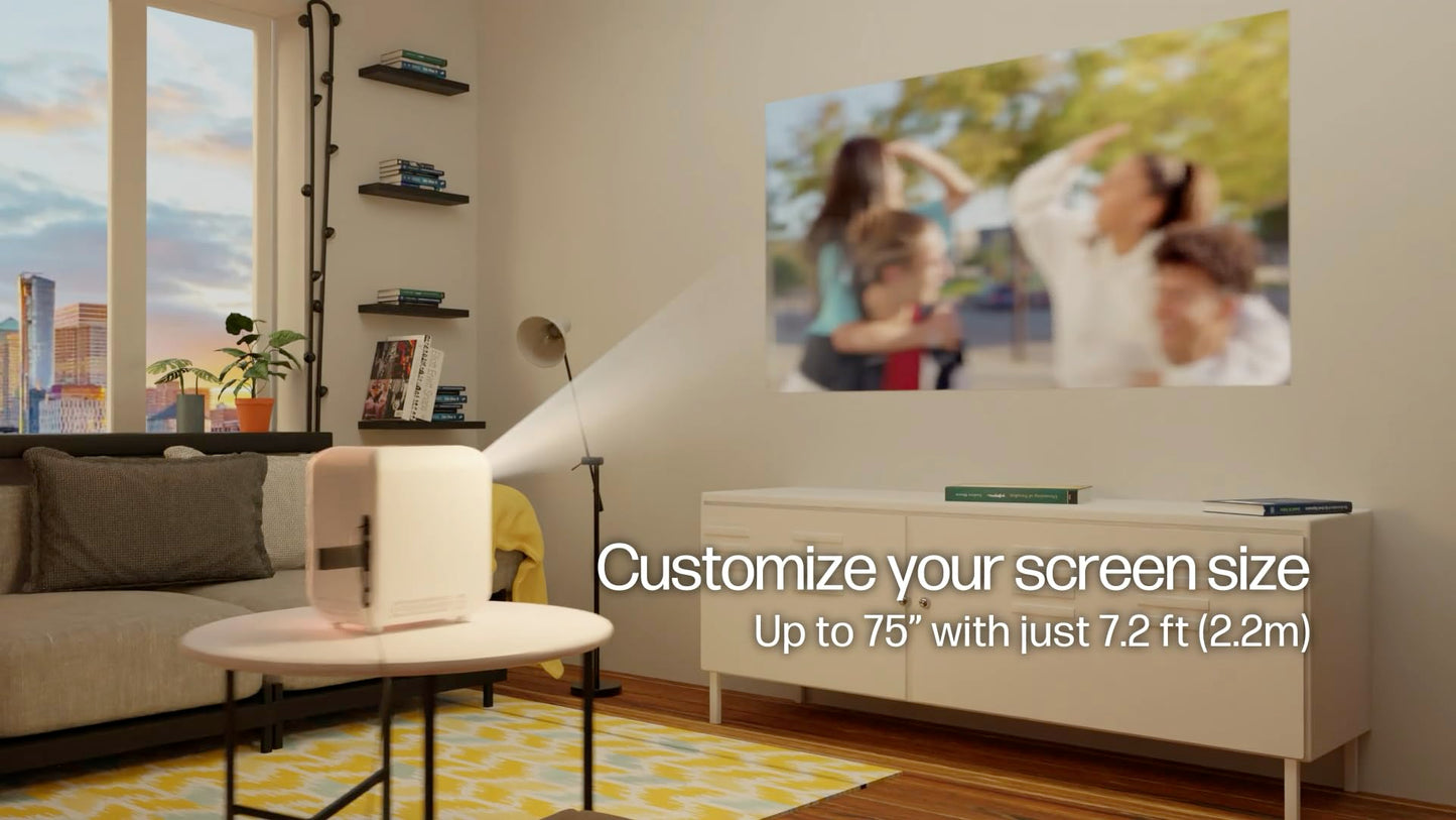 HP projector CC180 The Ultimate Portable HD Smart Projector, hdmi, Motorized Focus, movies & tv, mini projector for iphone & android, outdoor,bedroom