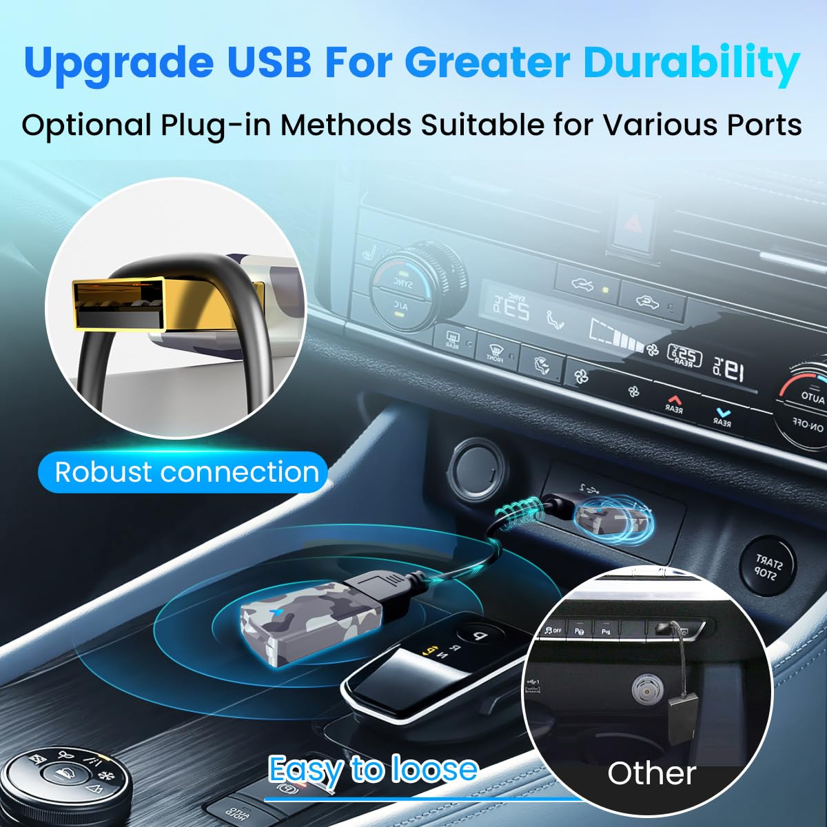 CODONOVA 2026 Mini Wireless CarPlay Adapter, Fast Stable Connection, No Latency, Converts Wired to Wireless for Carplay & Android Auto, Easy Setup in