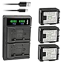 Kastar 3-Pack Battery and LTD2 USB Charger Replacement for Canon VIXIA HG20, VIXIA HG21, VIXIA HF G10 HFG10, VIXIA HF G20 HFG20 Camera