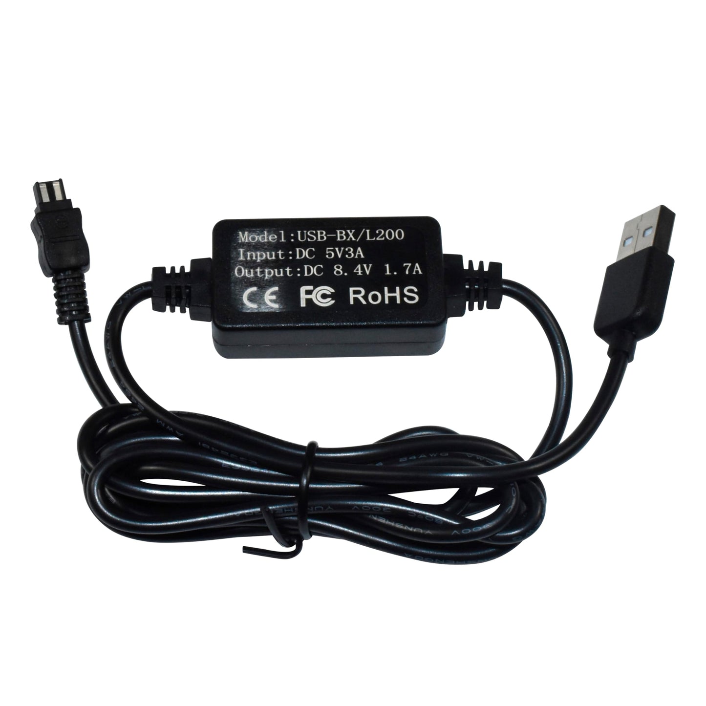 HQRP USB Charger Adapter Compatible with Sony HandyCam HDR-CX250, HDR-CX260, HDR-CX260V, HDR-CX520VE, HDR-CX6E, HDR-CX6EK, HDR-CX7E, HDR-CX7EK