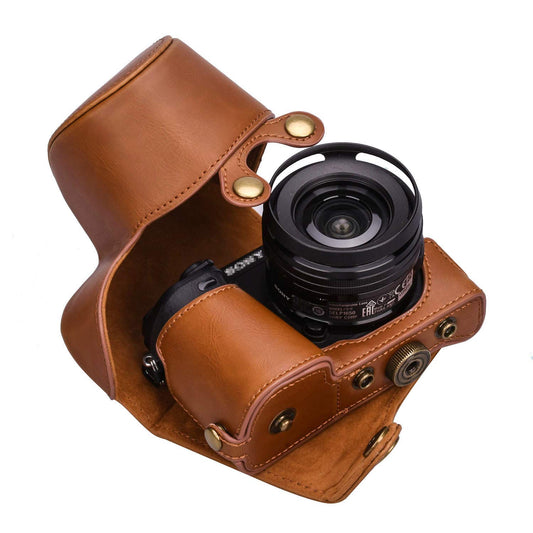 Hargedis XEVN for sony a6400 case,for sony a6300 case,Premium PU Full Body Leather Camera Case Bag for sony alpha a6300 a6000 a6100 a6400 Fit 16-50mm
