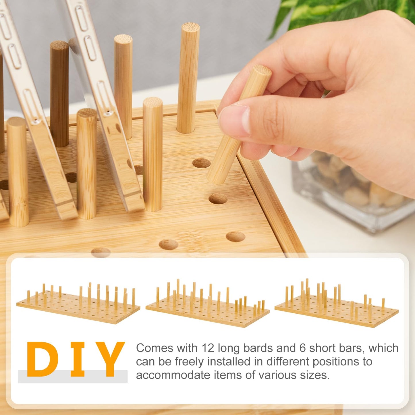 Homde Bamboo Charging Station Organizer: 2 Layer Charger Holder with Drawer for Office Home - Electronic Docking Stand for Multiple Devices, Tablets