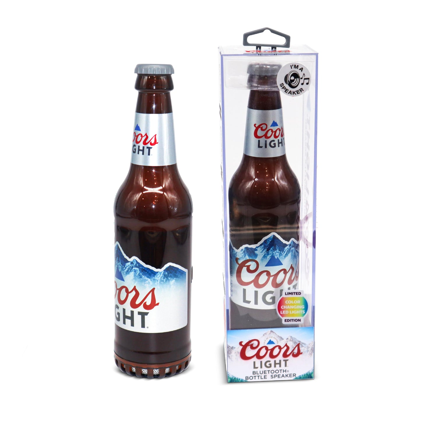 Coors Light Bottle Shape Bluetooth Speaker with High-Fidelity Stereo, Splash Proof, 6H Playtime & AUX Port - Ideal for Outdoor, Indoor Parties