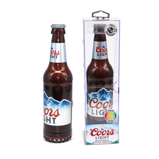 Coors Light Bottle Shape Bluetooth Speaker with High-Fidelity Stereo, Splash Proof, 6H Playtime & AUX Port - Ideal for Outdoor, Indoor Parties