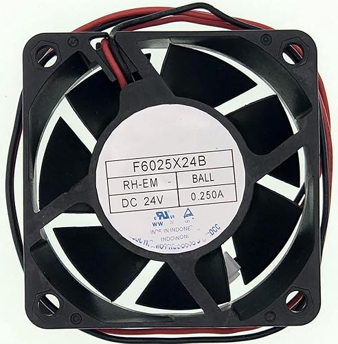 for F6025X24B DC 24V 0.250A 60X60X25MM 2-Wire Cooling Fan, Inverter Cooling Fan