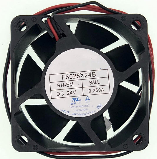 for F6025X24B DC 24V 0.250A 60X60X25MM 2-Wire Cooling Fan, Inverter Cooling Fan