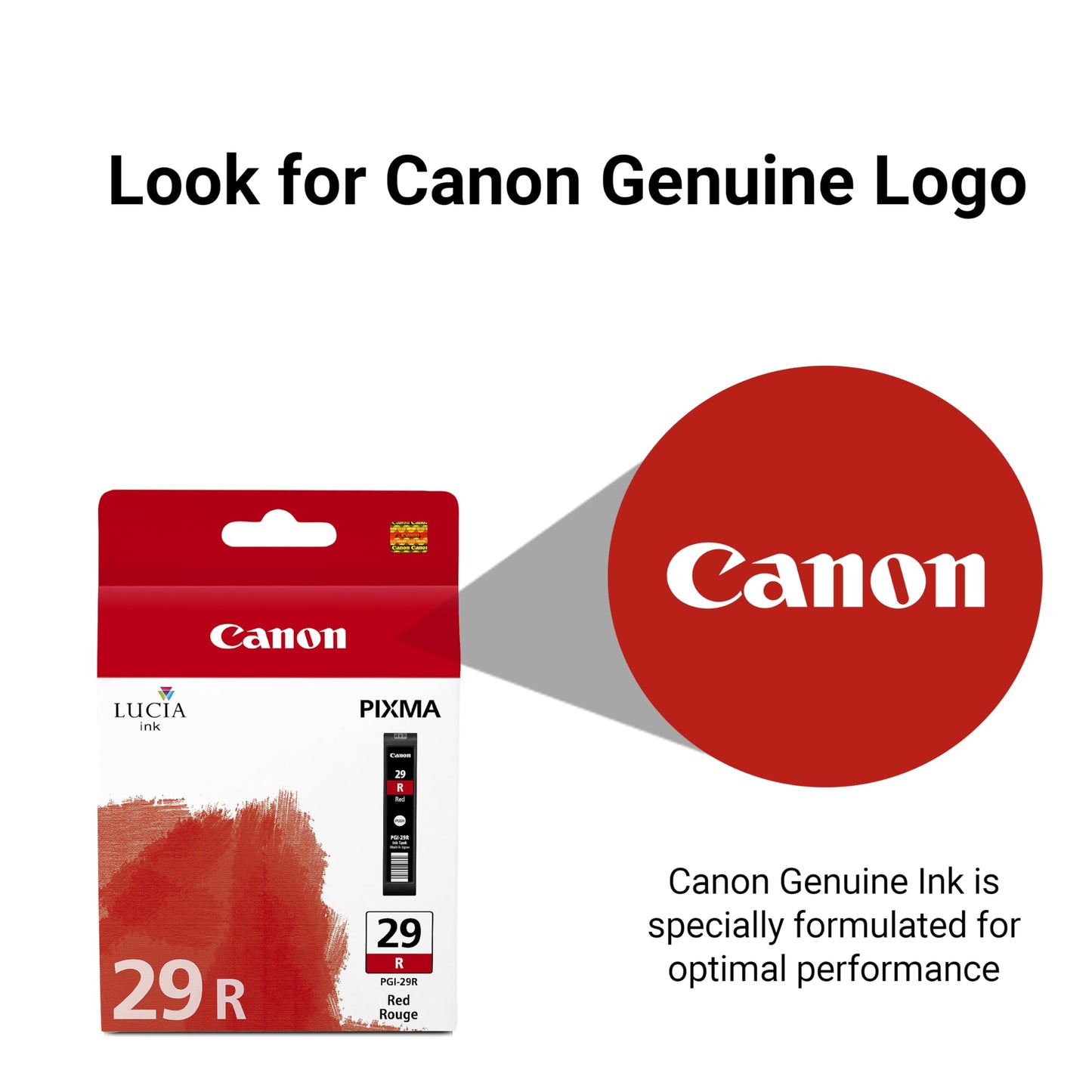 Canon PGI-29 Genuine Red Ink Tank, Compatible with PIXMA PRO-1 Printers