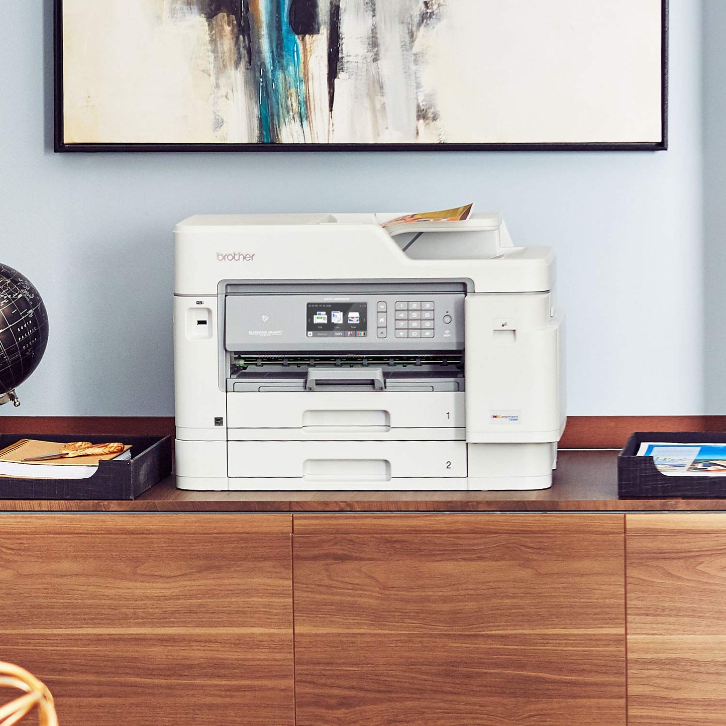 Brother Inkjet Printer, MFC-J5945DW, INKvestmentTank Color Inkjet All-in-One Printer with Wireless, Duplex Printing, NFC and Up to 1-Year