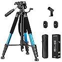 JOILCAN Tripod Camera Tripods, 74" Tripod for Camera Cell Phone Video Recording, Heavy Duty Tall Camera Tripod Stand, Professional Travel DSLR Tripods