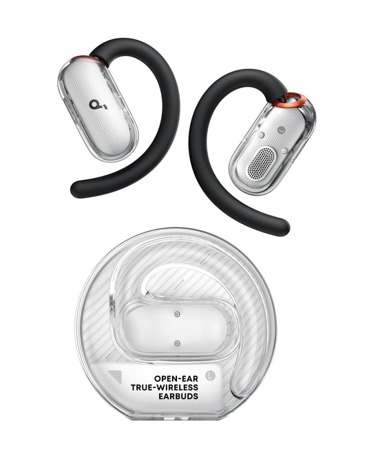 Soundcore V40i by Anker, Open-Ear Headphones, Clear Design, Lidless Case, 4 Adjustable Positions for Every Ear Size, Richer Bass, IP55, 21H Playtime…