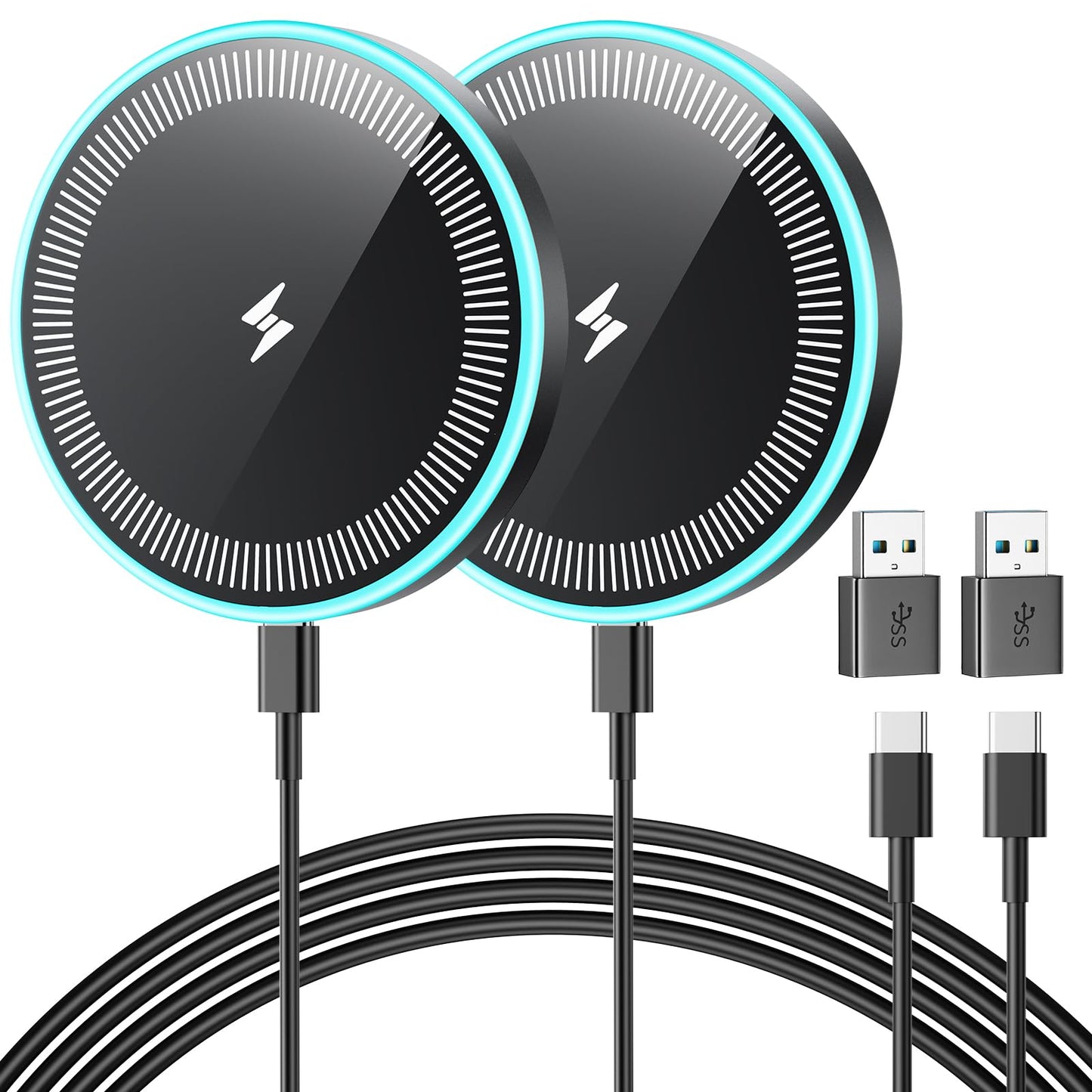 Wireless Charger 3Pack 6FT 15W Samsung Magnetic Wireless Charger Fast Charging Pad