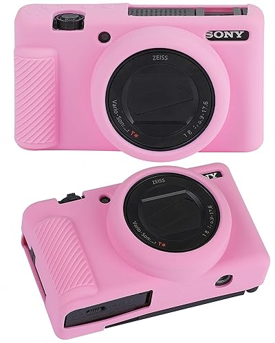 MIOKAU ZV-1F Camera Case, Soft Silicone Protective Case for Sony ZV1F/ZV-1M2/ZV-1 Mark II (NOT for ZV1) Vlog Camera, Lightweight ZV1F Cover (Pink)